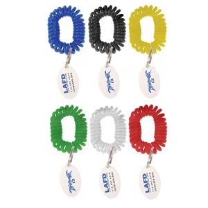 Branded Wrist Coil Keyring