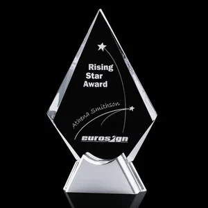 Shaped Starfire Crystal Award on an Aluminum Base