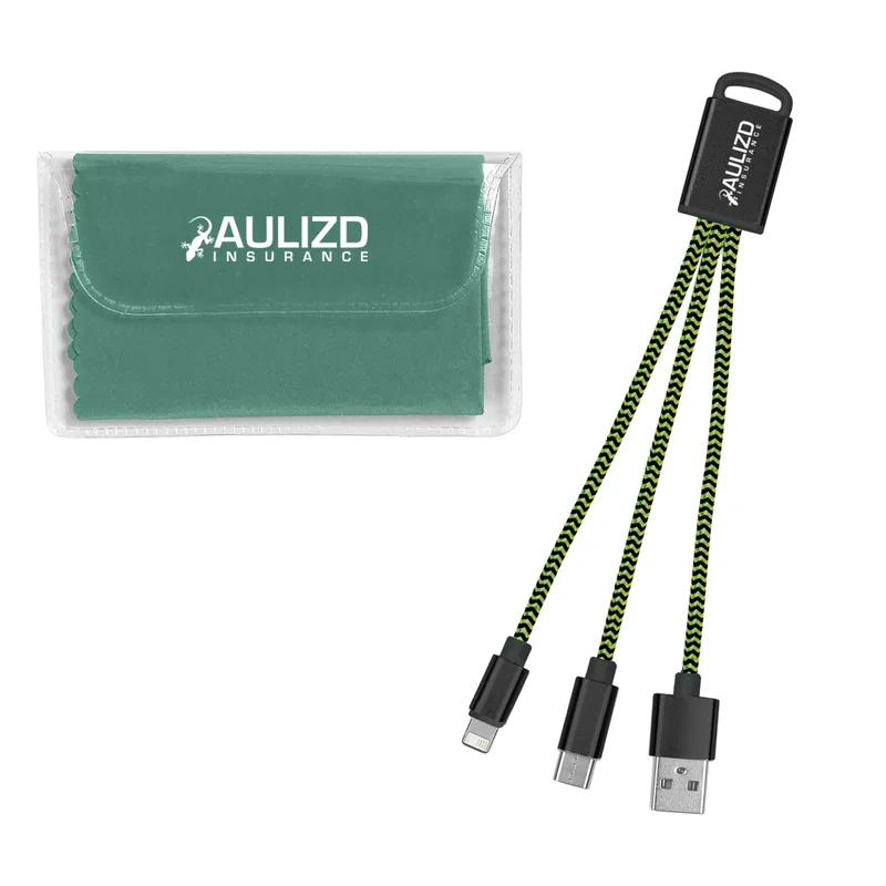 Braided Charging Buddy & Micro Fiber Cloth Set — view 5