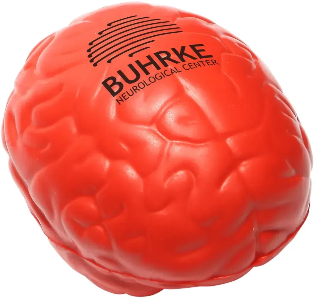 Custom Slo-Release Serenity Squishy, close view of the logo branding on the molded foam