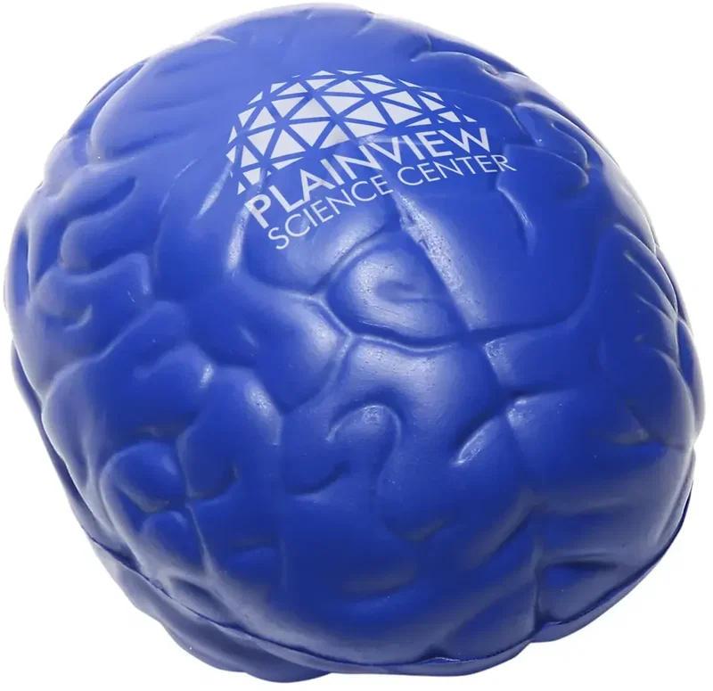 Branded brain stress reliever, second color option of the custom promotional foam giveaway