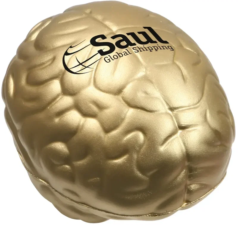 Brain stress reliever in an alternate color, custom branded promotional foam giveaway