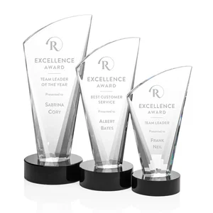 Optical Crystal Arch Award With Multi-Beveled Sides