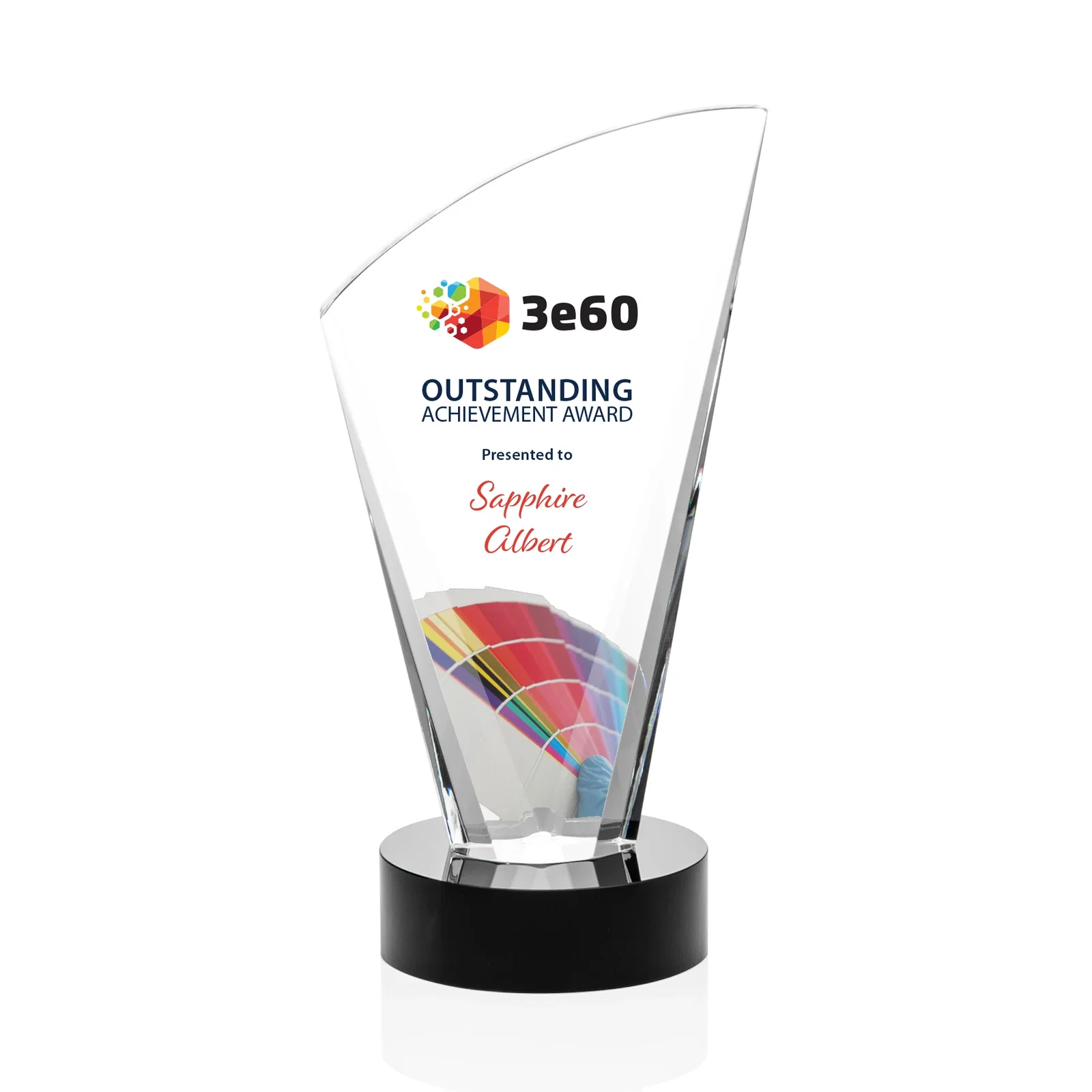 Personalized Optical Crystal Arch Award With Multi-Beveled Sides, awards for corporate award ceremonies