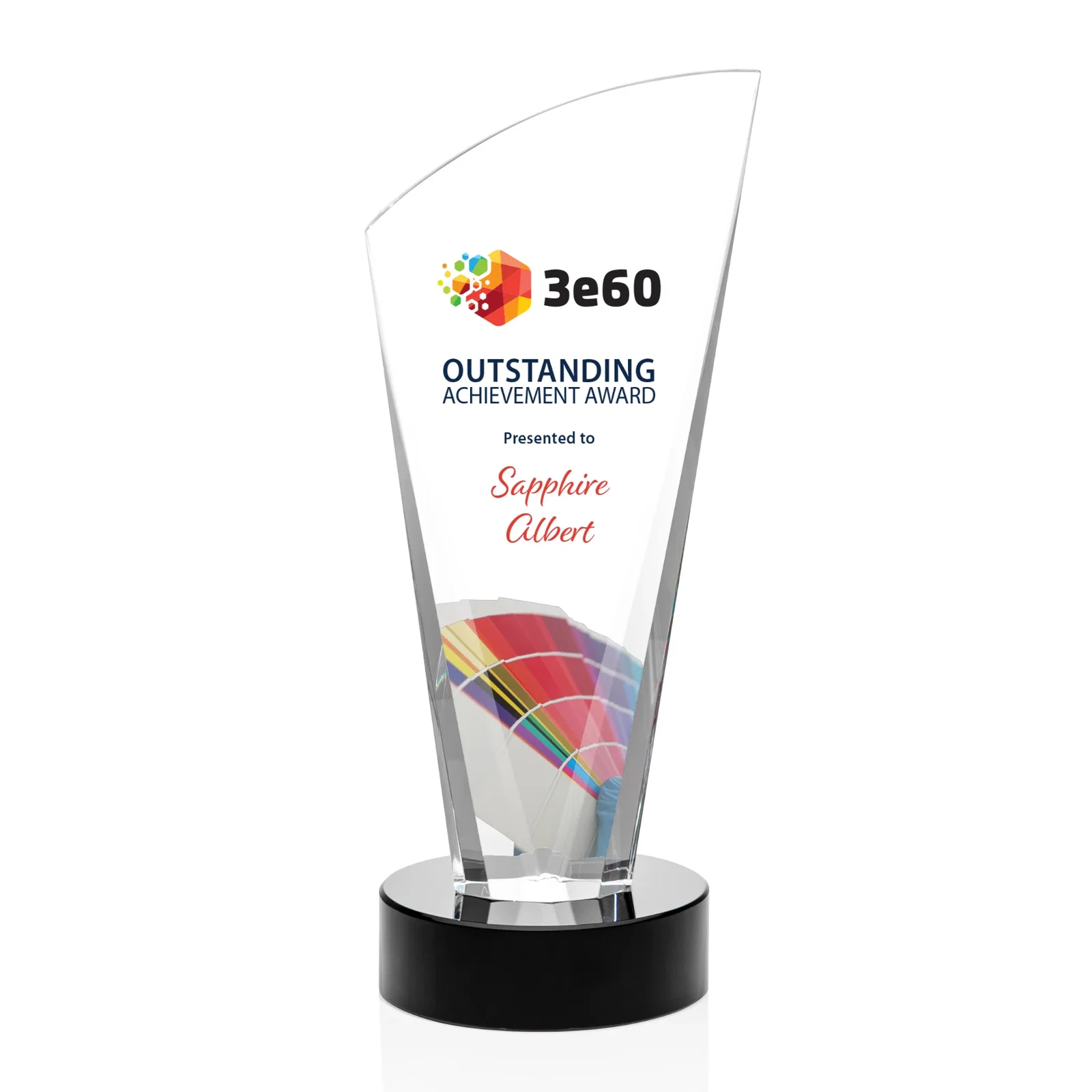Personalized Optical Crystal Arch Award With Multi-Beveled Sides, awards for sales achievement awards