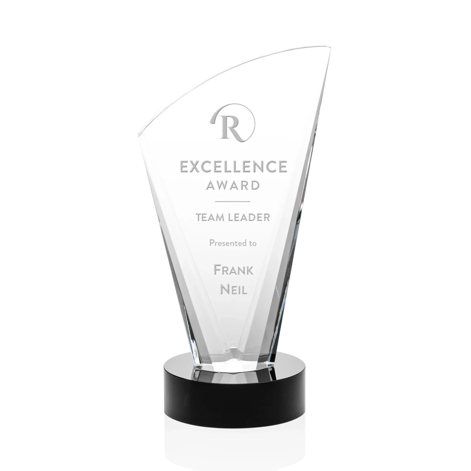 Custom Optical Crystal Arch Award With Multi-Beveled Sides, awards for corporate award ceremonies