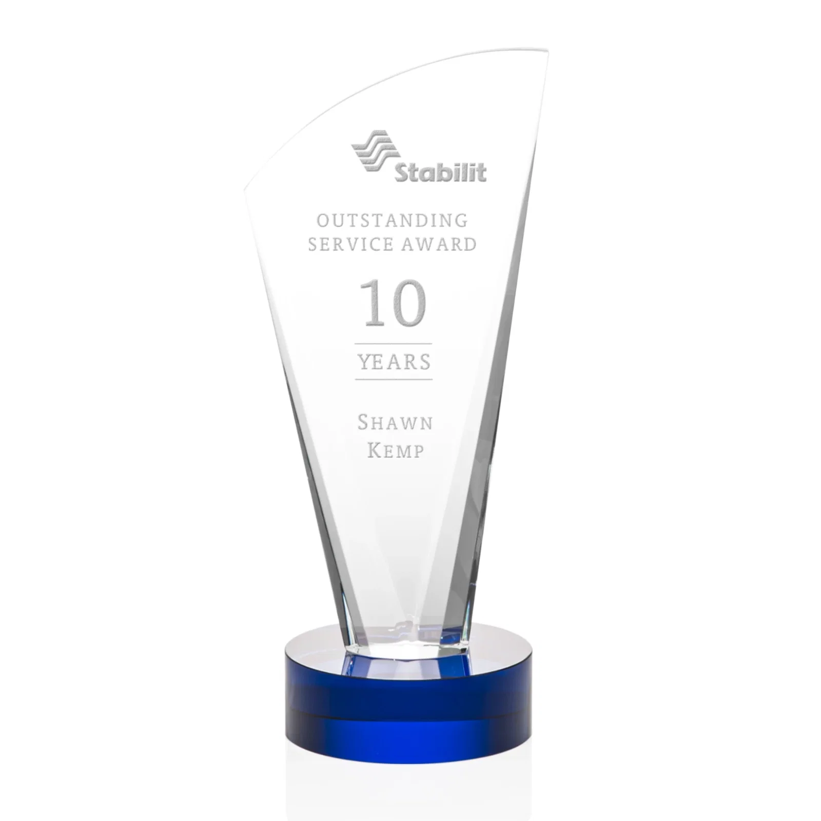 Personalized Optical Crystal Arch Award With Multi-Beveled Sides, awards for dealer and partner awards