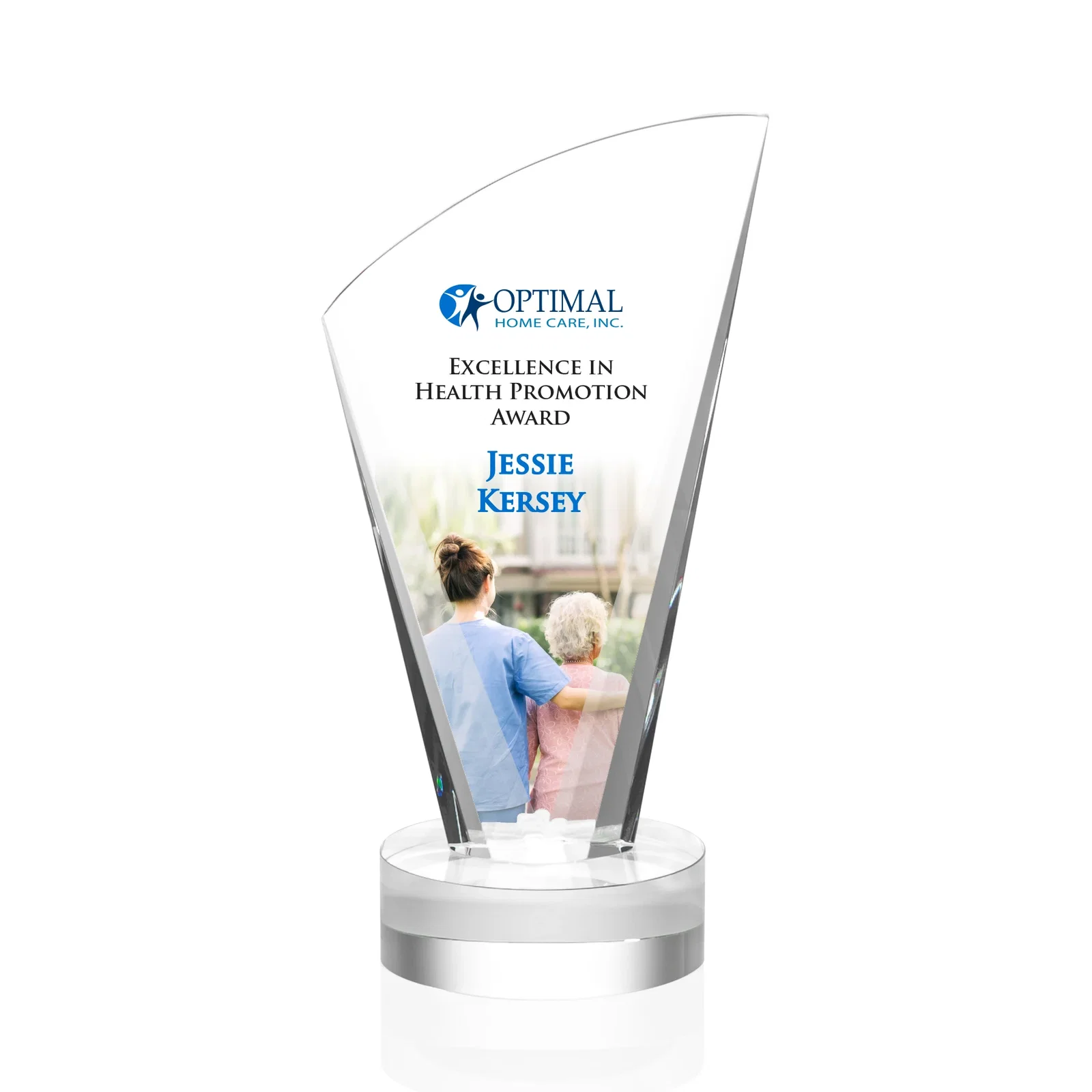 Promotional Optical Crystal Arch Award With Multi-Beveled Sides, awards for corporate award ceremonies