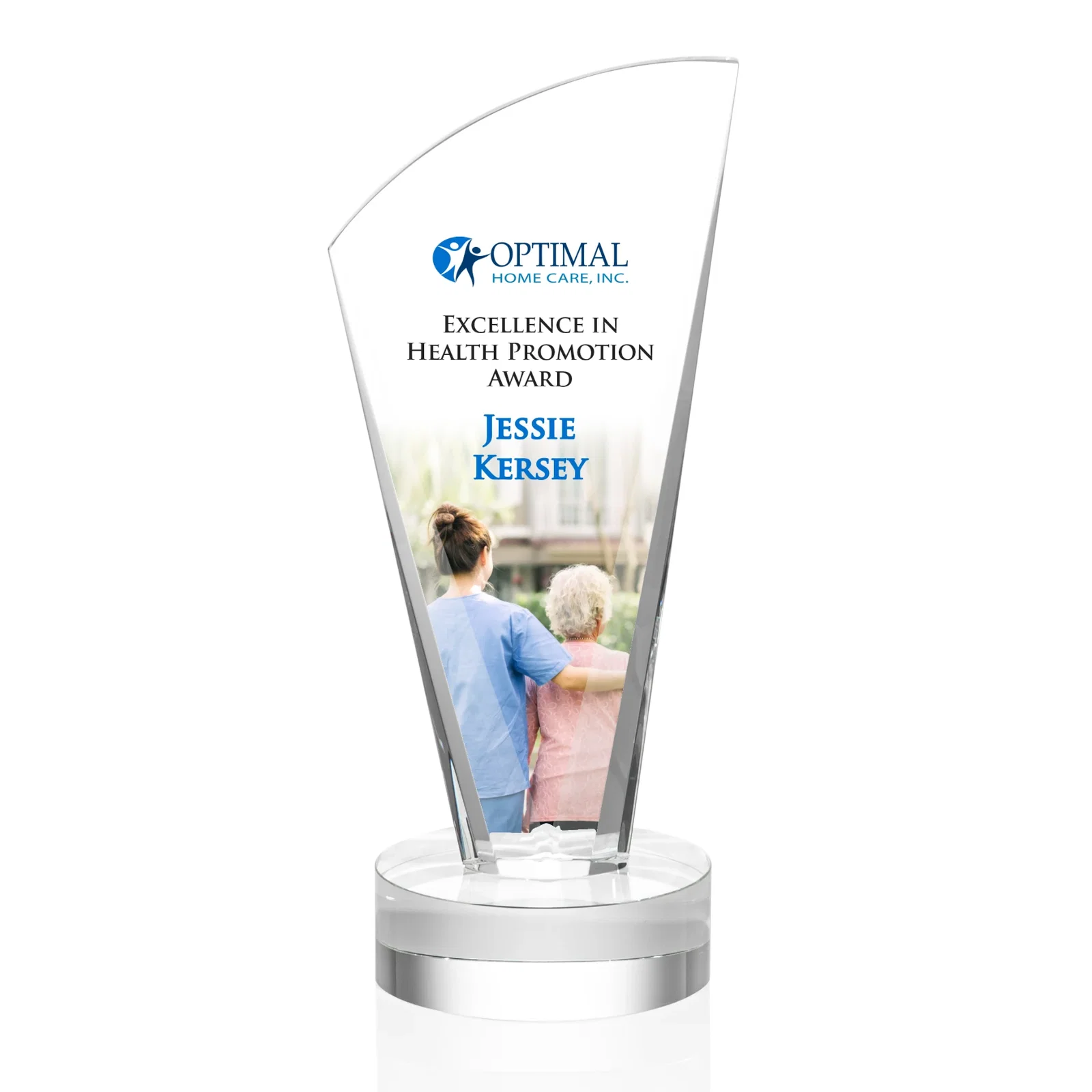 Promotional Optical Crystal Arch Award With Multi-Beveled Sides, awards for service anniversary gifts