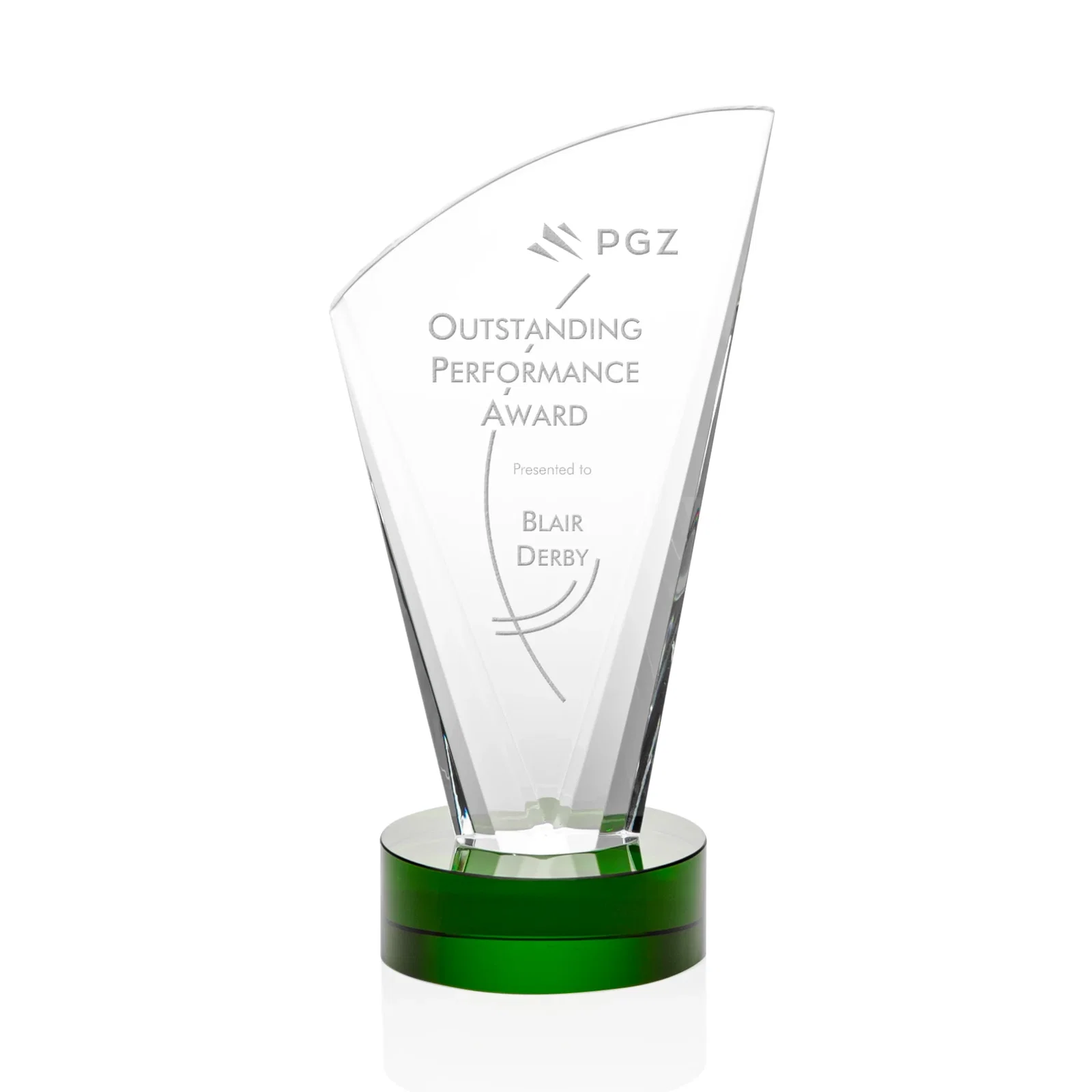 Promotional Optical Crystal Arch Award With Multi-Beveled Sides, awards for team milestone celebrations
