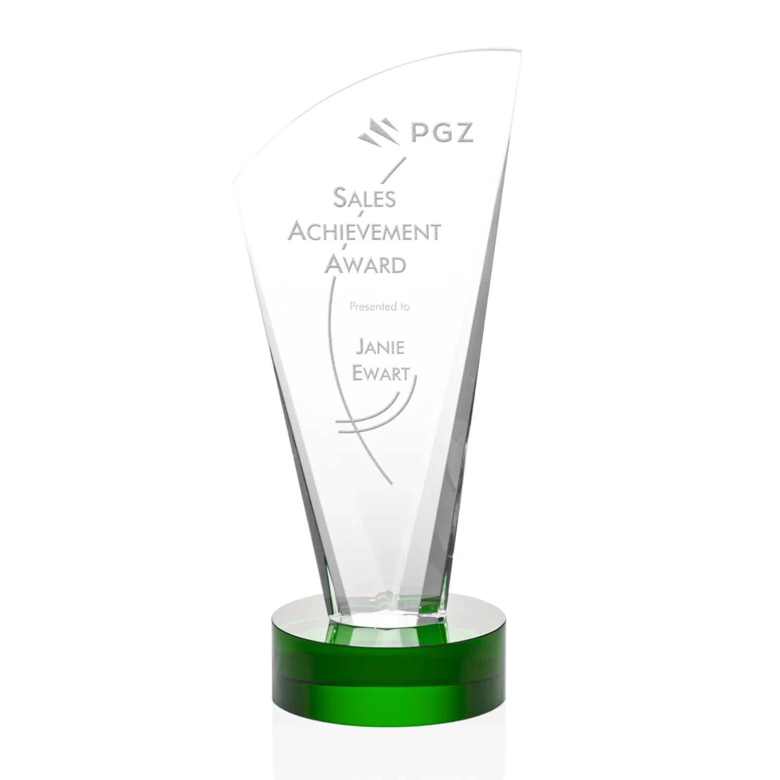 Promotional Optical Crystal Arch Award With Multi-Beveled Sides, awards for donor appreciation