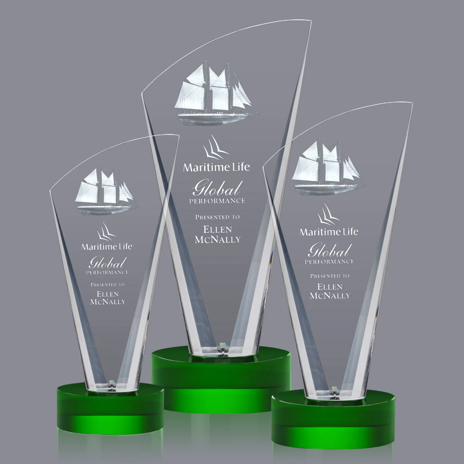 Branded Optical Crystal Arch Award With Multi-Beveled Sides, awards for employee recognition