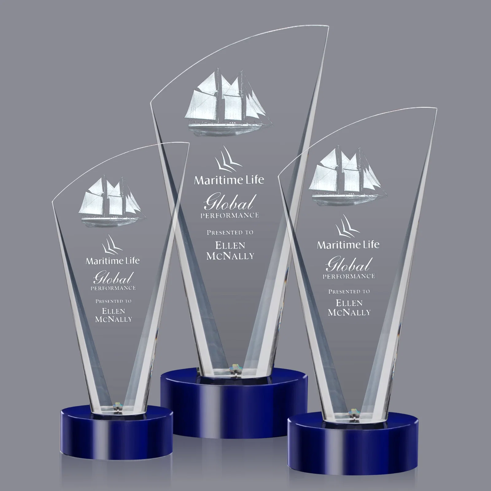 Branded Optical Crystal Arch Award With Multi-Beveled Sides, awards for safety achievement programs