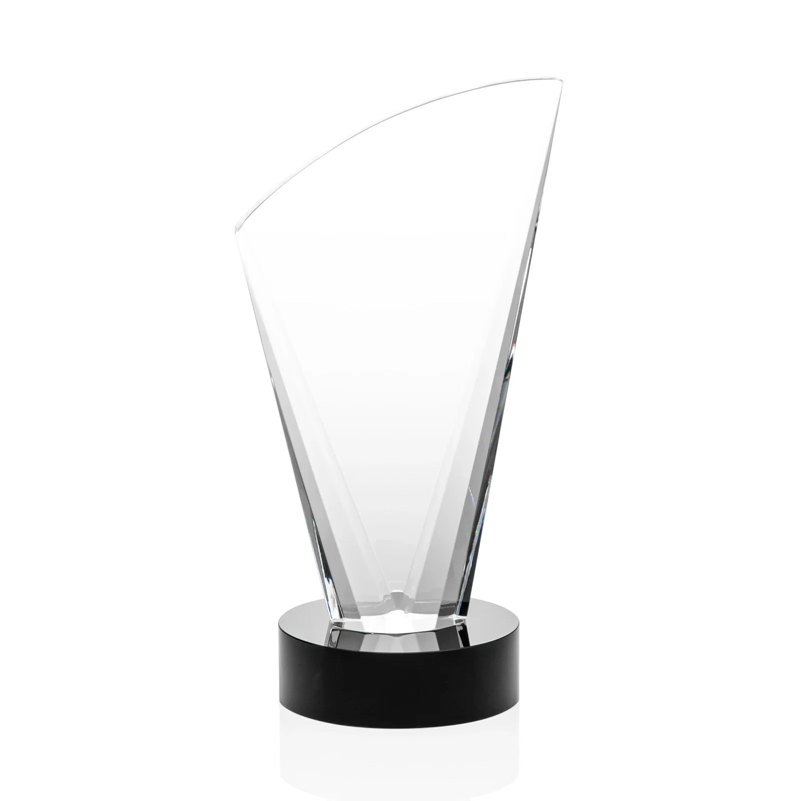 Custom printed Optical Crystal Arch Award With Multi-Beveled Sides, awards for employee recognition