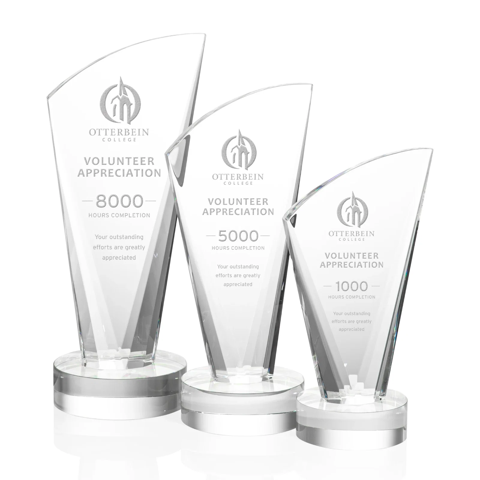 Custom Optical Crystal Arch Award With Multi-Beveled Sides, awards for retirement presentations