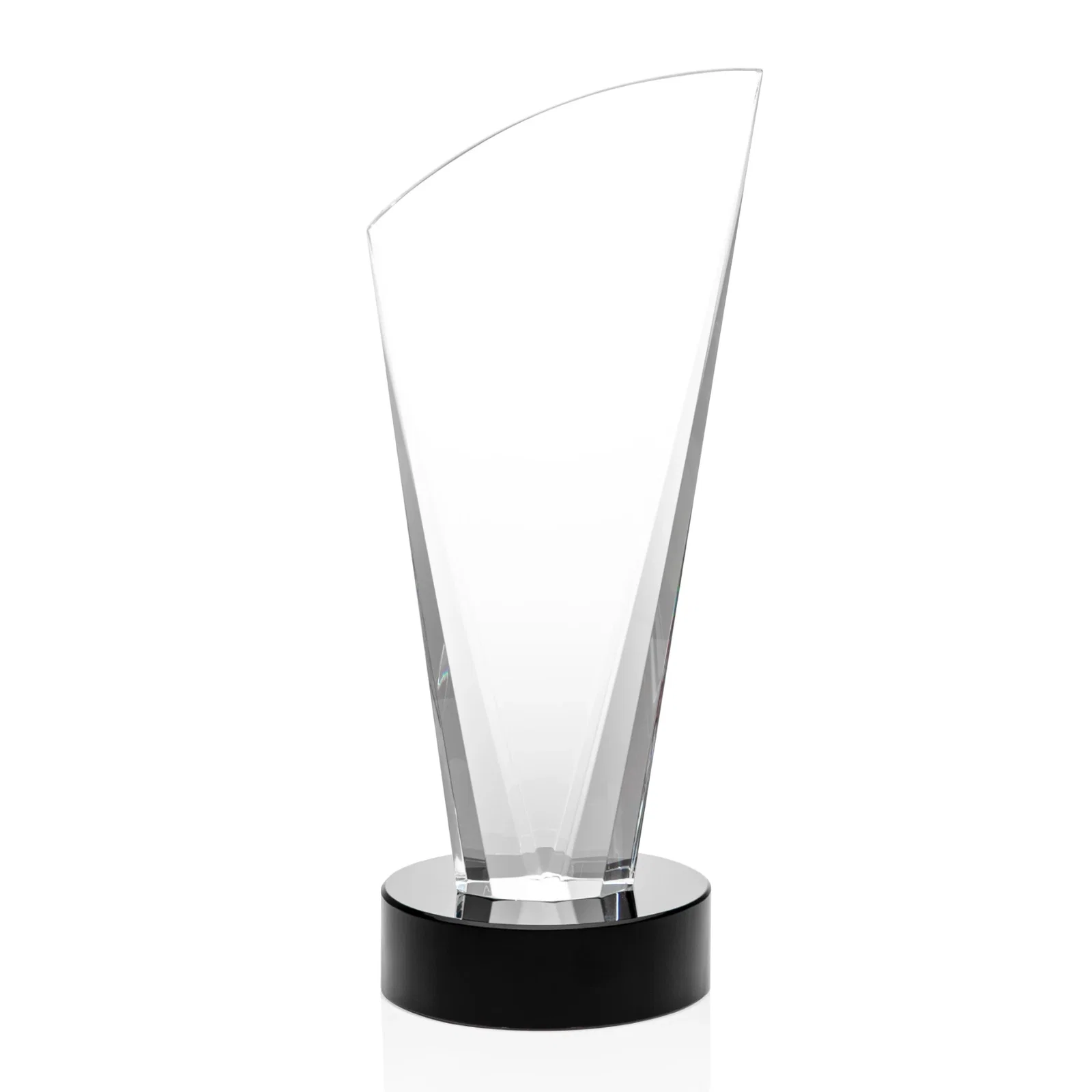 Custom printed Optical Crystal Arch Award With Multi-Beveled Sides, awards for service anniversary gifts
