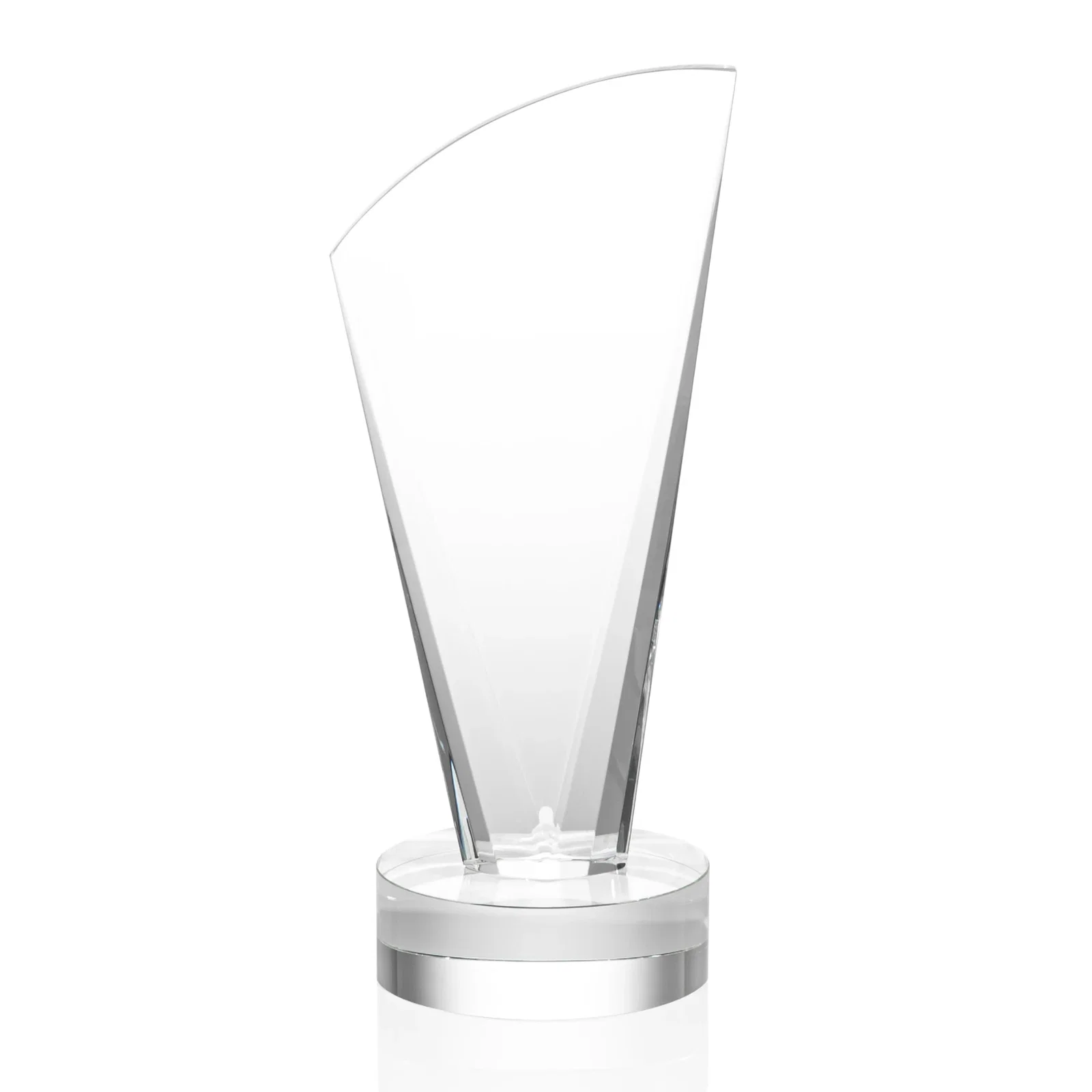 Custom printed Optical Crystal Arch Award With Multi-Beveled Sides, awards for retirement presentations