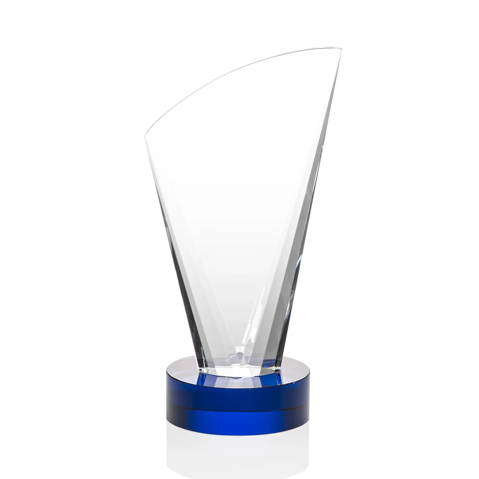Custom printed Optical Crystal Arch Award With Multi-Beveled Sides, awards for donor appreciation