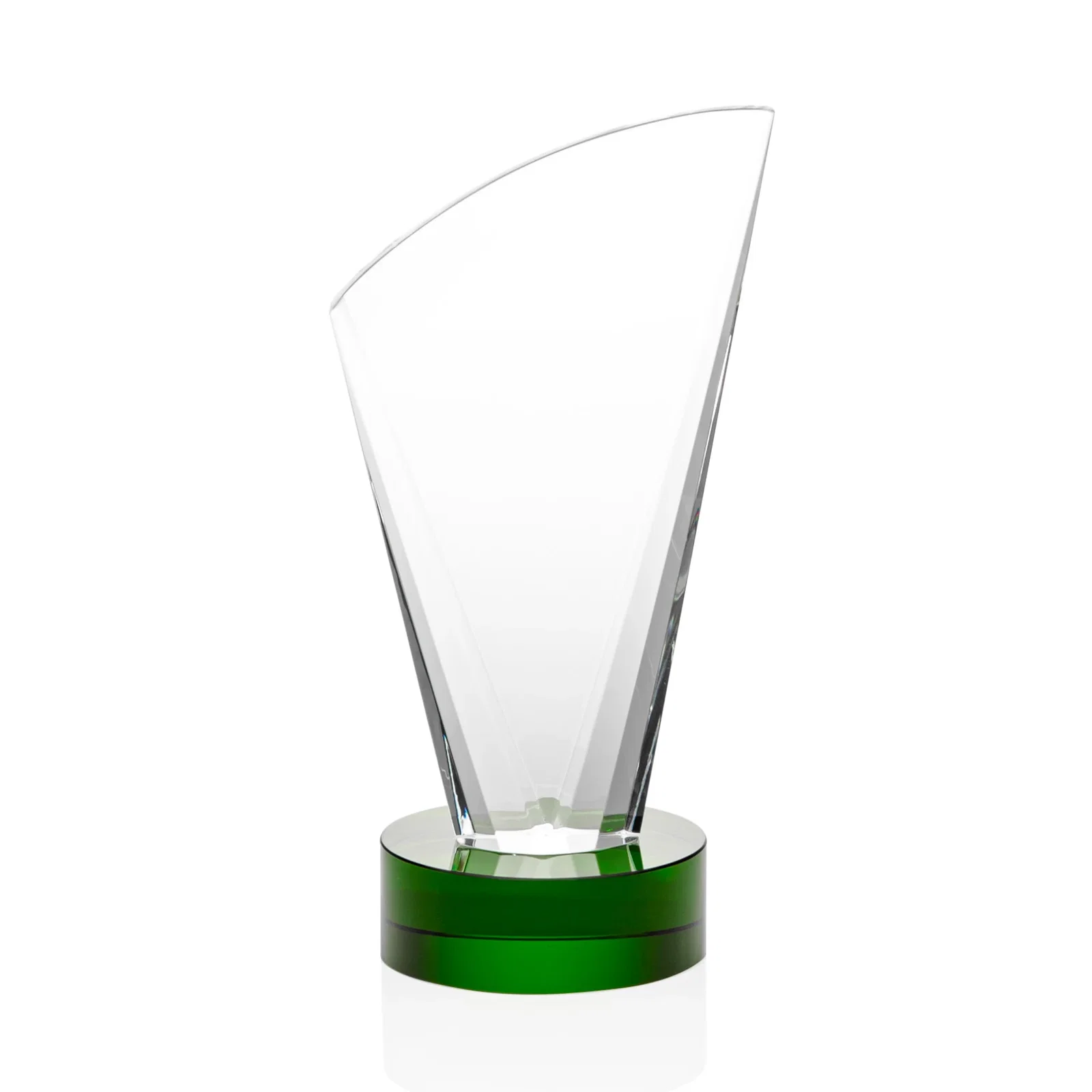 Custom printed Optical Crystal Arch Award With Multi-Beveled Sides, awards for volunteer appreciation
