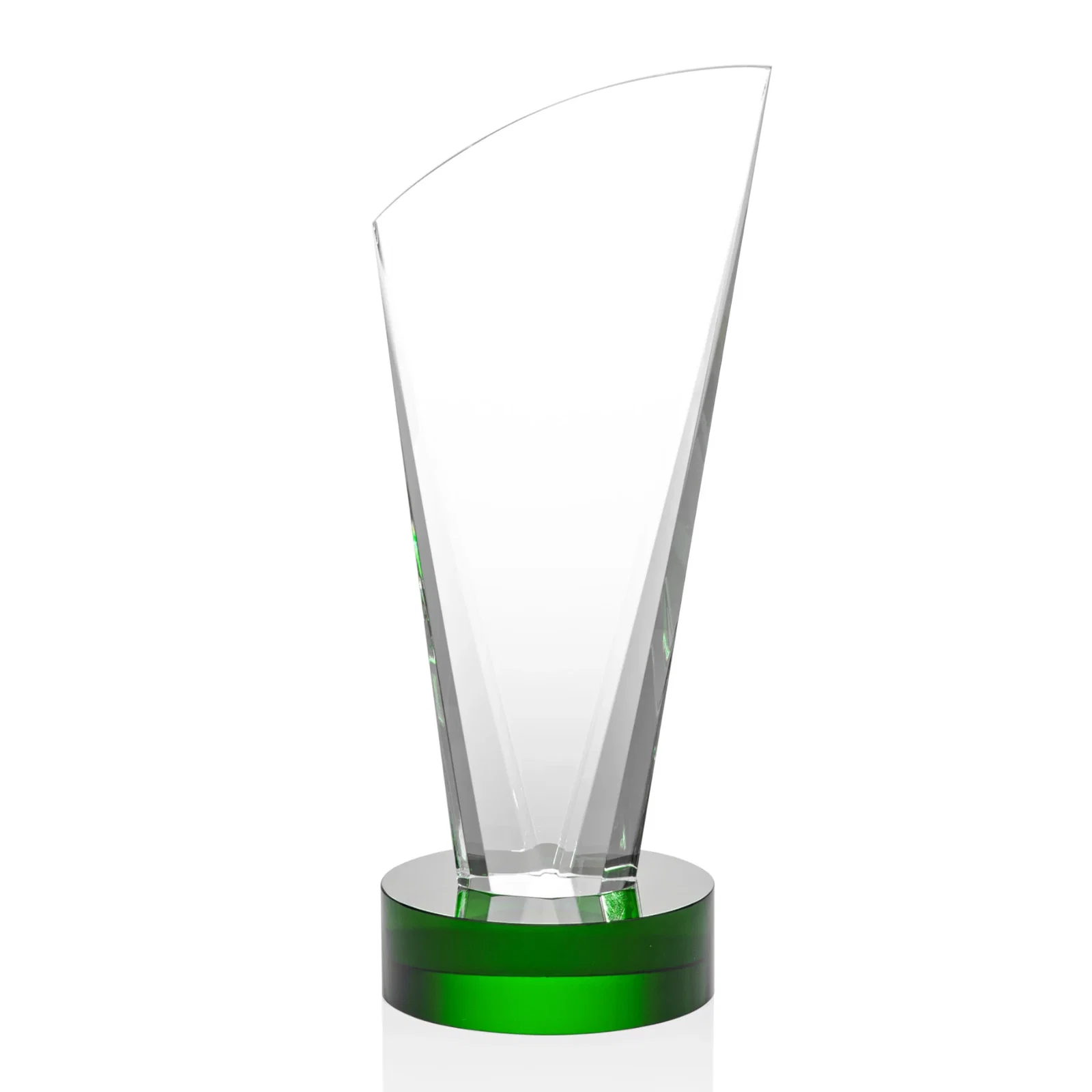 Custom printed Optical Crystal Arch Award With Multi-Beveled Sides, awards for company anniversary events