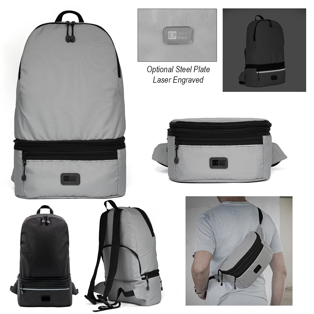 Eco backpack bundled with a charger for keeping devices powered away from a desk