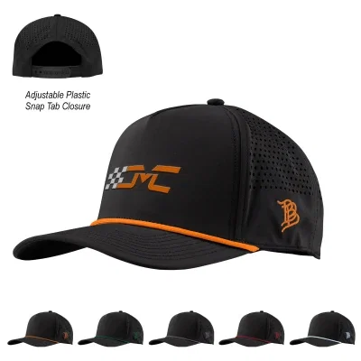 Rope detail running across the front of the curved brim
