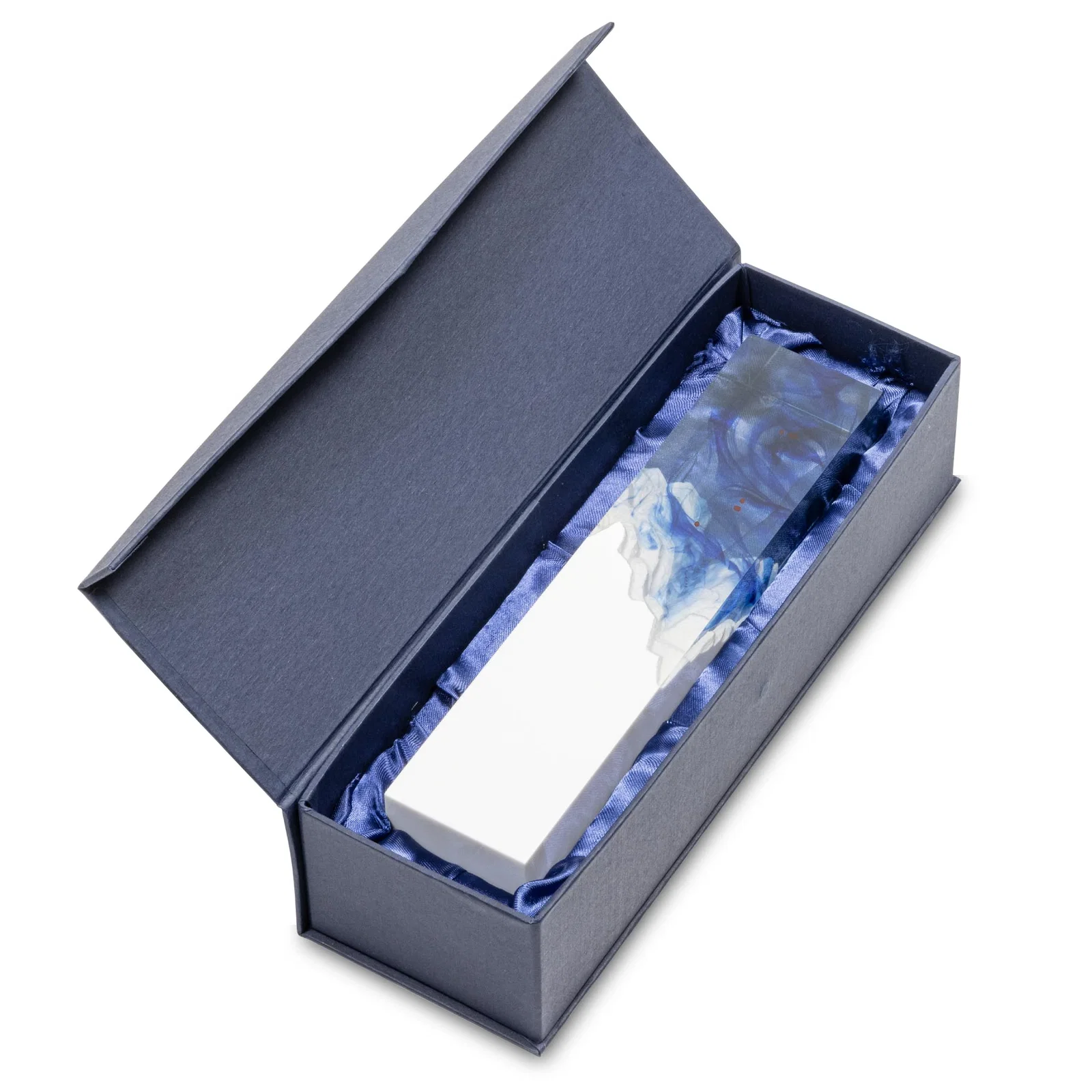 Custom Hand-Poured Lucite Trophy Cup Award With Smoke-Pattern Top for volunteer appreciation