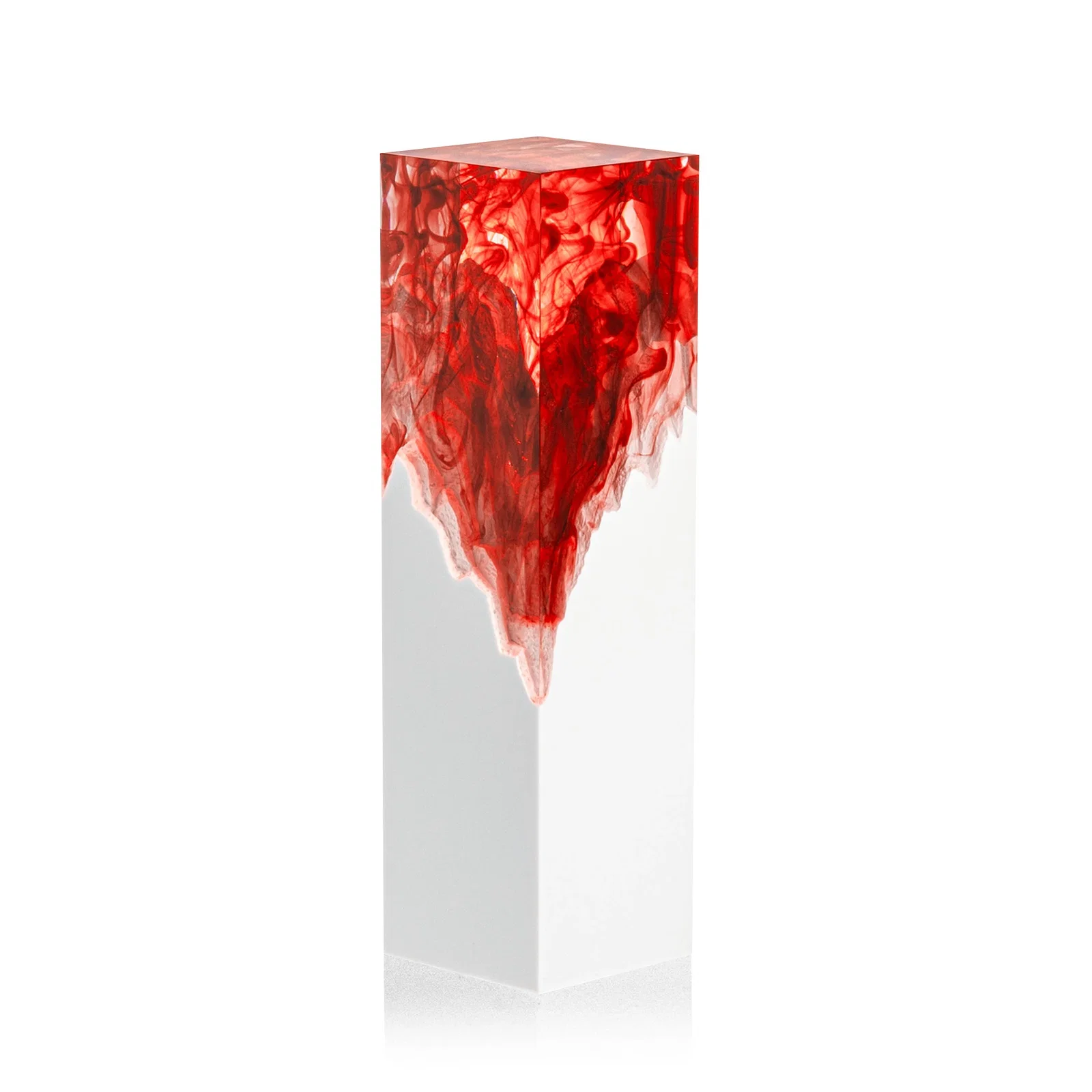 Branded Hand-Poured Lucite Trophy Cup Award With Smoke-Pattern Top for dealer and partner awards