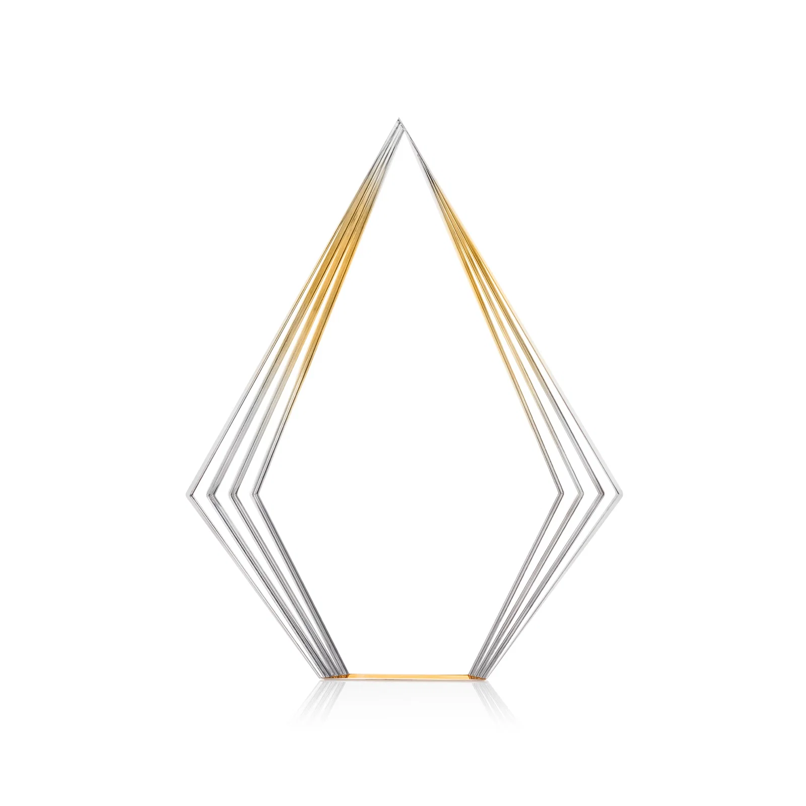 Promotional Tall Acrylic Diamond Award With Stepped Layered Edges for team milestone celebrations