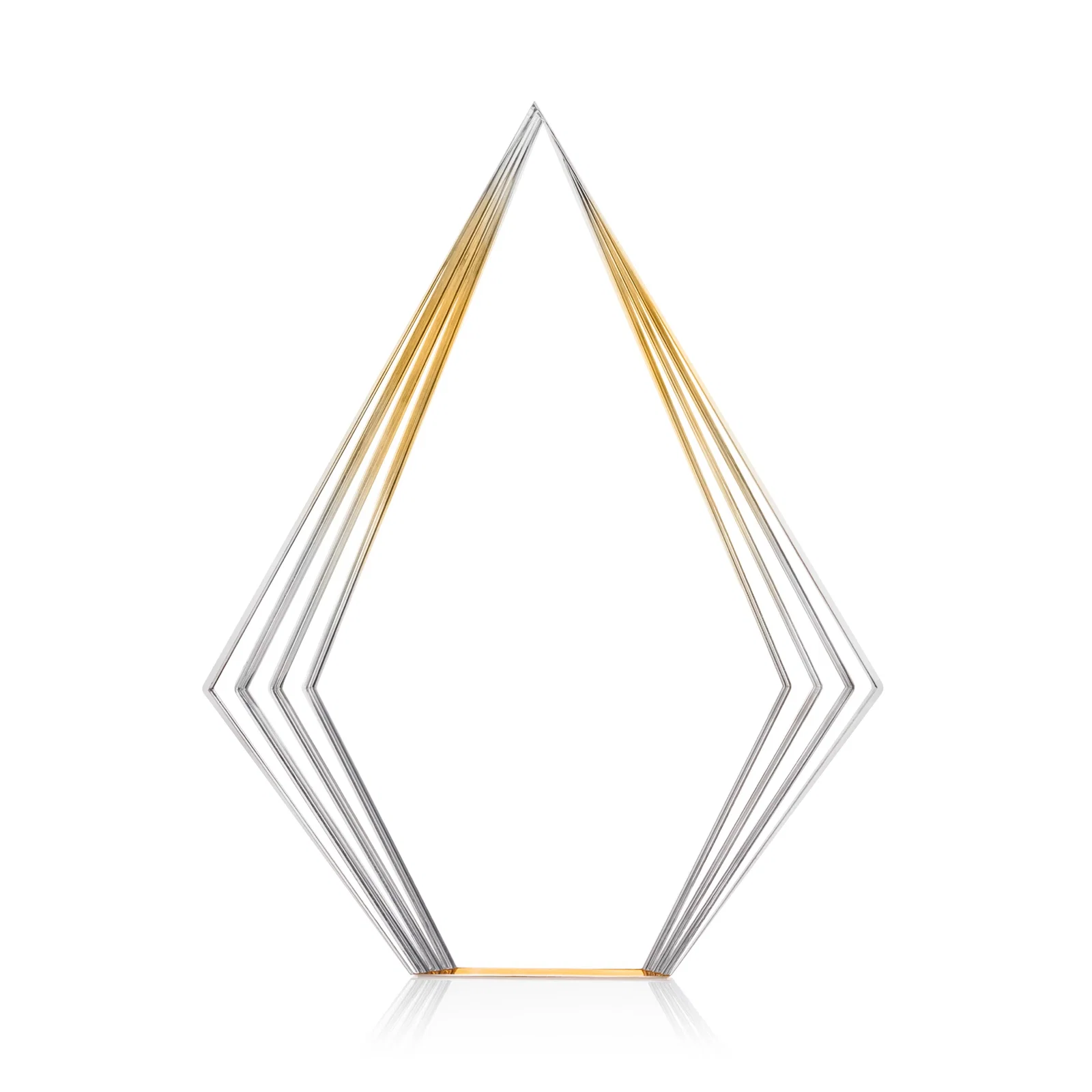 Promotional Tall Acrylic Diamond Award With Stepped Layered Edges for donor appreciation