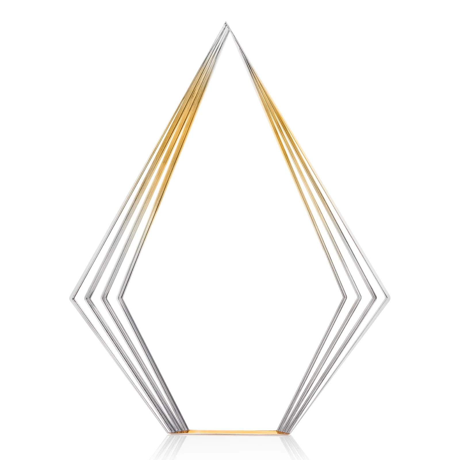 Promotional Tall Acrylic Diamond Award With Stepped Layered Edges for graduation ceremonies