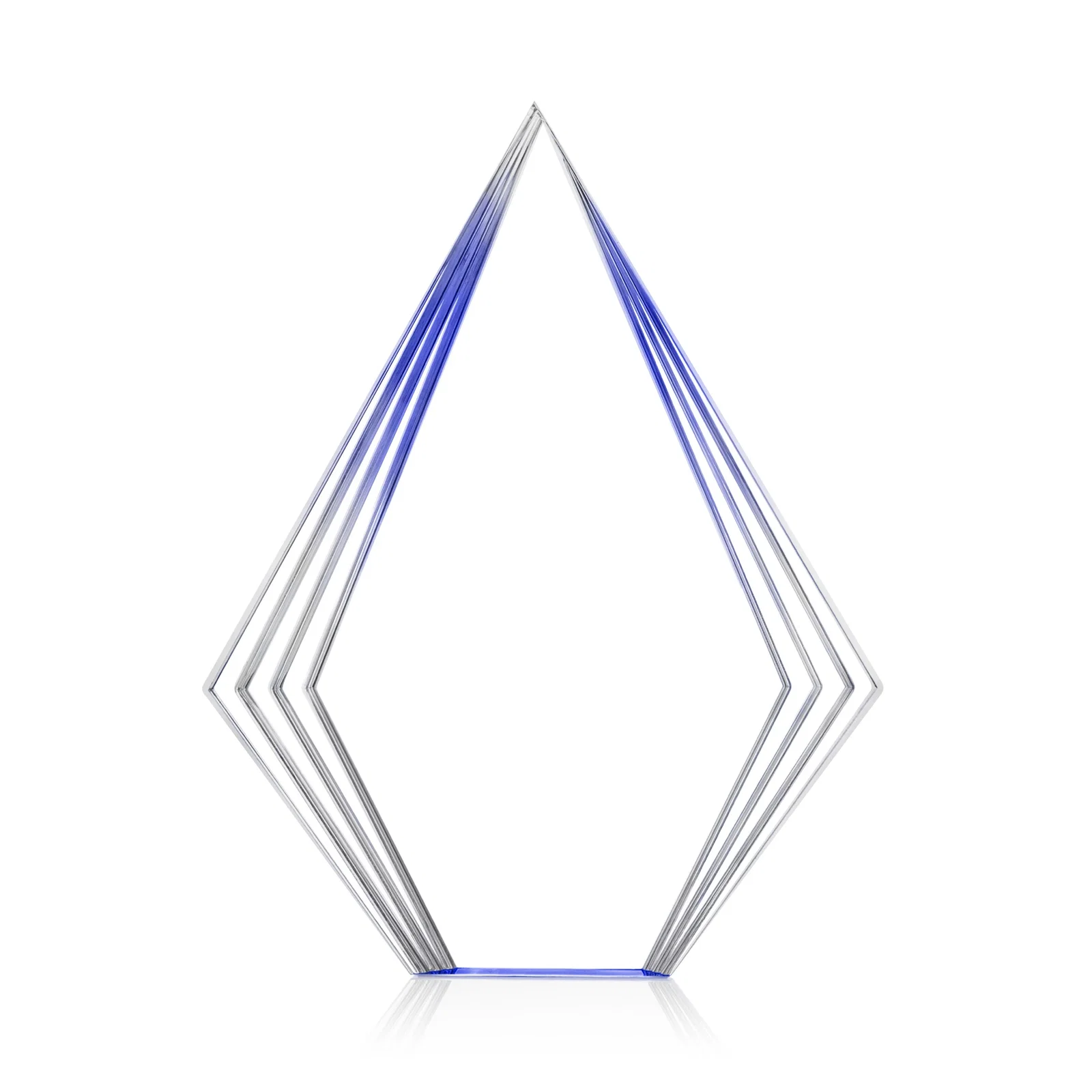 Promotional Tall Acrylic Diamond Award With Stepped Layered Edges for volunteer appreciation