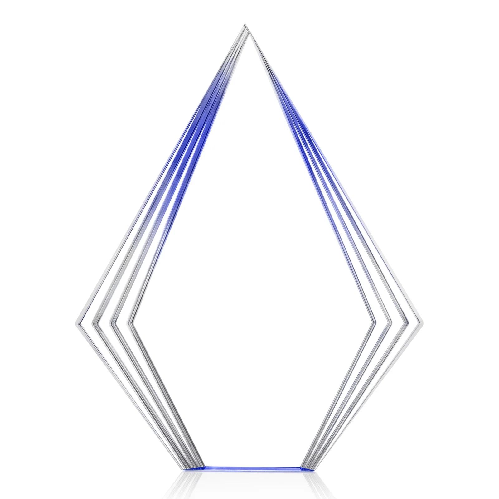 Promotional Tall Acrylic Diamond Award With Stepped Layered Edges for dealer and partner awards