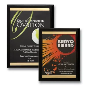 Acrylic Plaque With Brass Channels Offset From Piano Finish