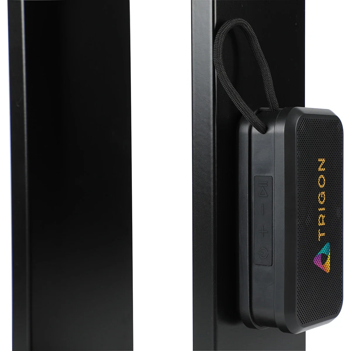 Side profile of the promotional Bravo Waterproof Wireless Speaker