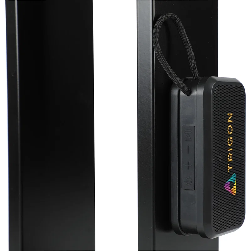 Side profile of the promotional Bravo Waterproof Wireless Speaker