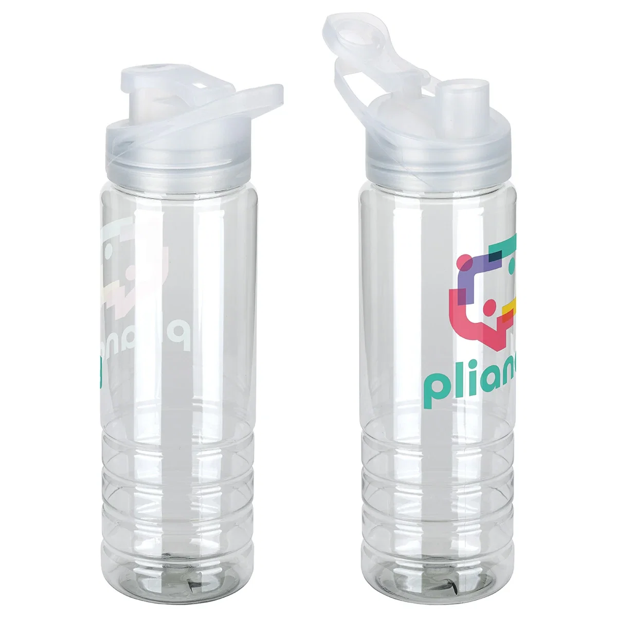 Two Breakaway bottles shown in clear from slightly different angles