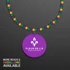 Breakaway Beads for Mardi Gras with Purple Medallion (NON-Light Up) in Green