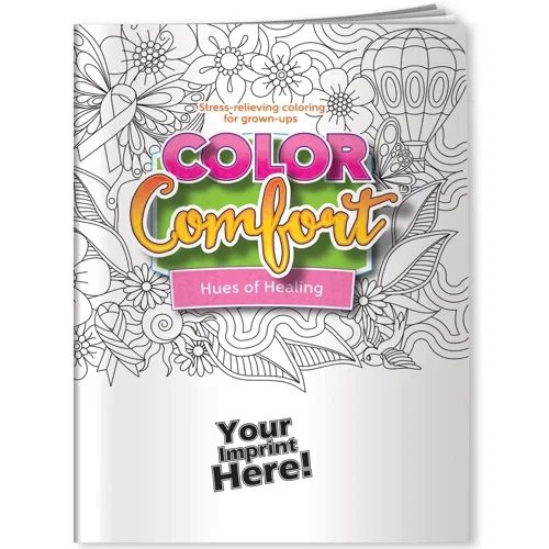 Breast Cancer Awareness Adult Coloring Book cover with pink ribbon themed line art for stress relief