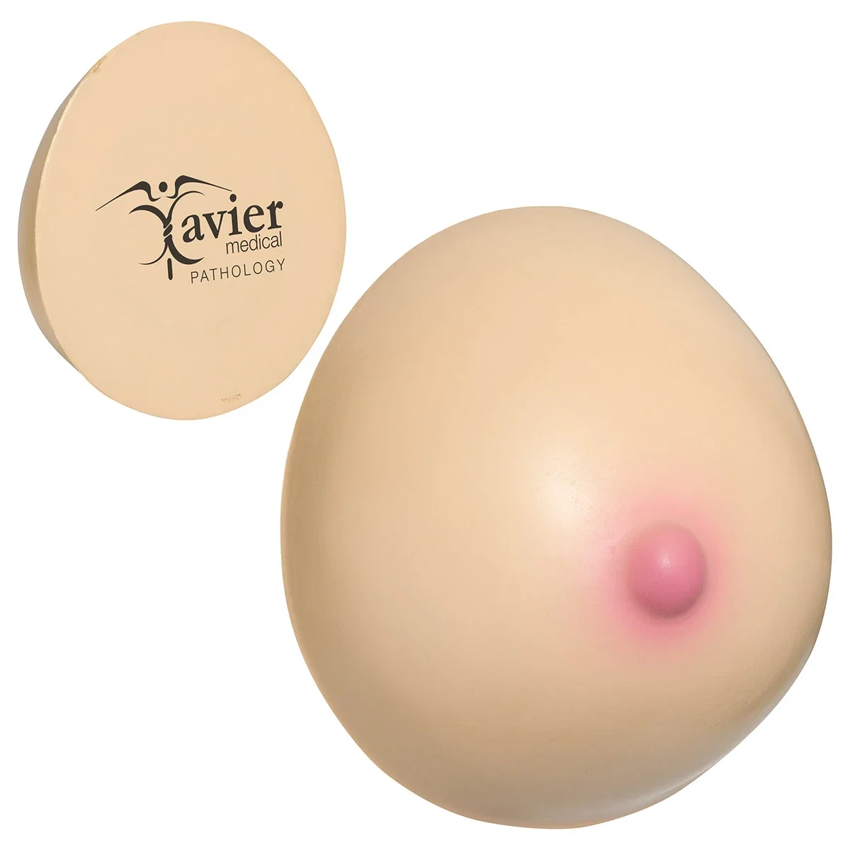 Breast-shaped polyurethane stress reliever