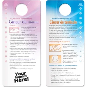 Breast & Testicular Cancer Self-Exam Shower Card (Spanish)