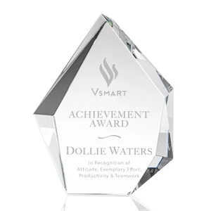 Asymmetrically Faceted Solid Crystal Block Award