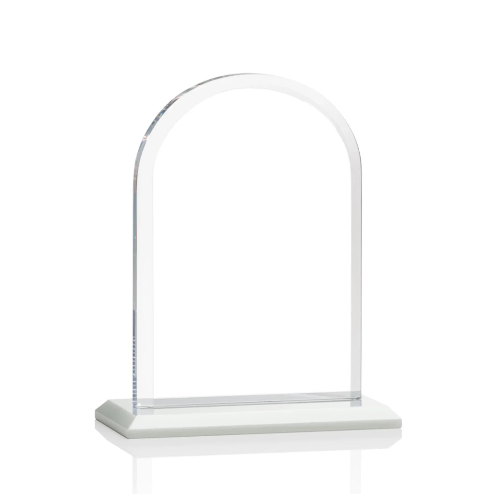 Custom Thick Starfire Crystal Arch Award on a Color Base, awards, with your logo for corporate award ceremonies