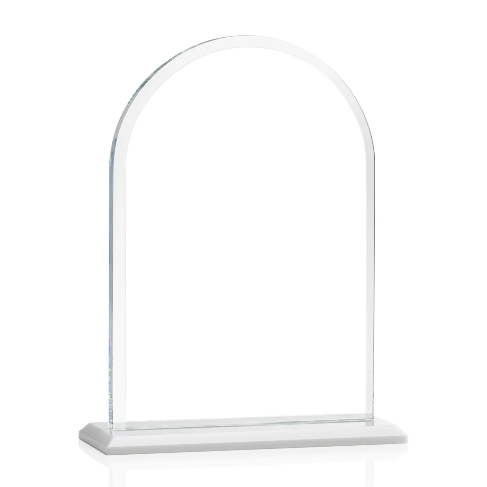 Custom Thick Starfire Crystal Arch Award on a Color Base, awards, with your logo for sales achievement awards