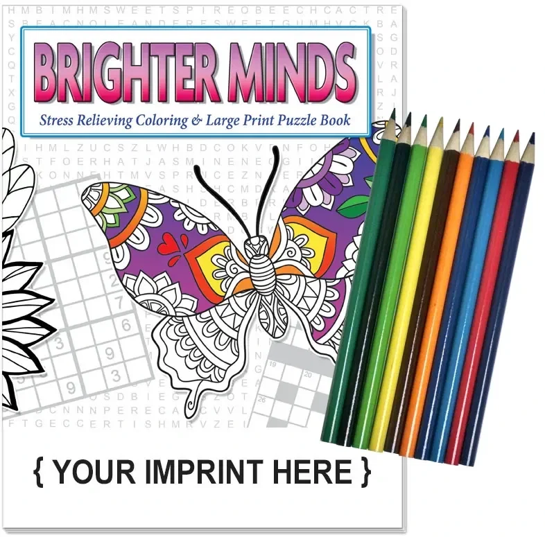 Brighter Minds - Adult Coloring and Large Print Puzzle Book — view 4