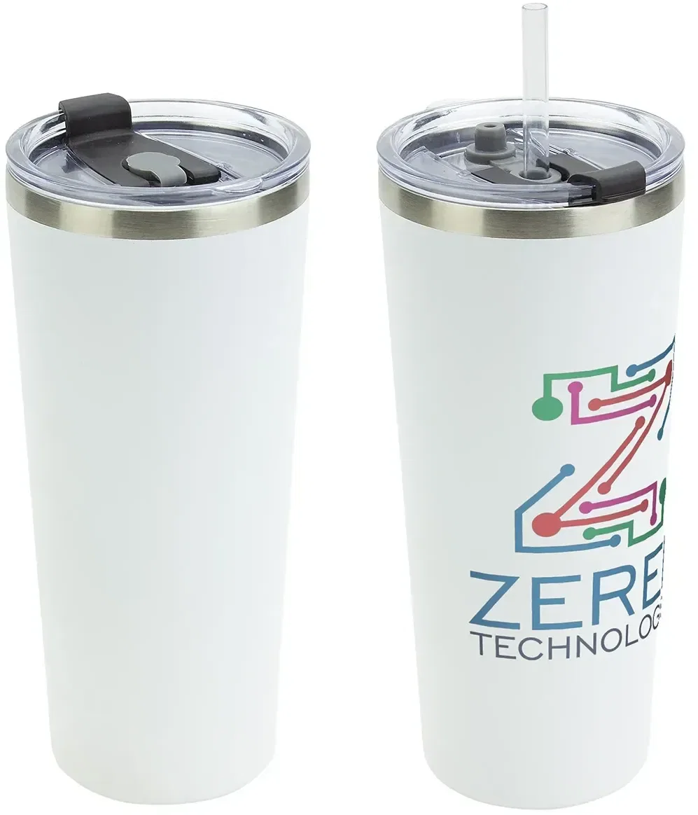 Brighton 20 oz tumbler, custom logo imprint area detail