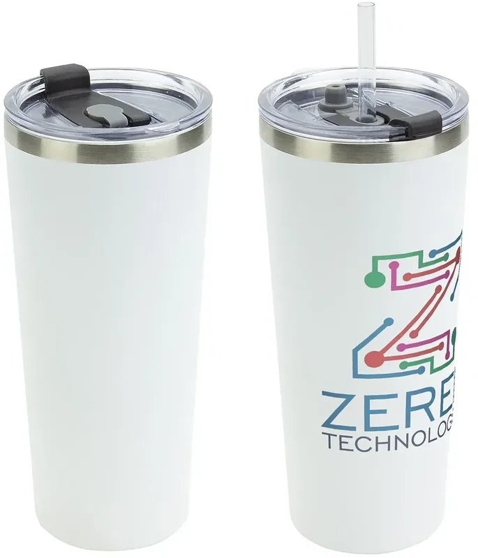 Brighton 20 oz tumbler, custom logo imprint area detail