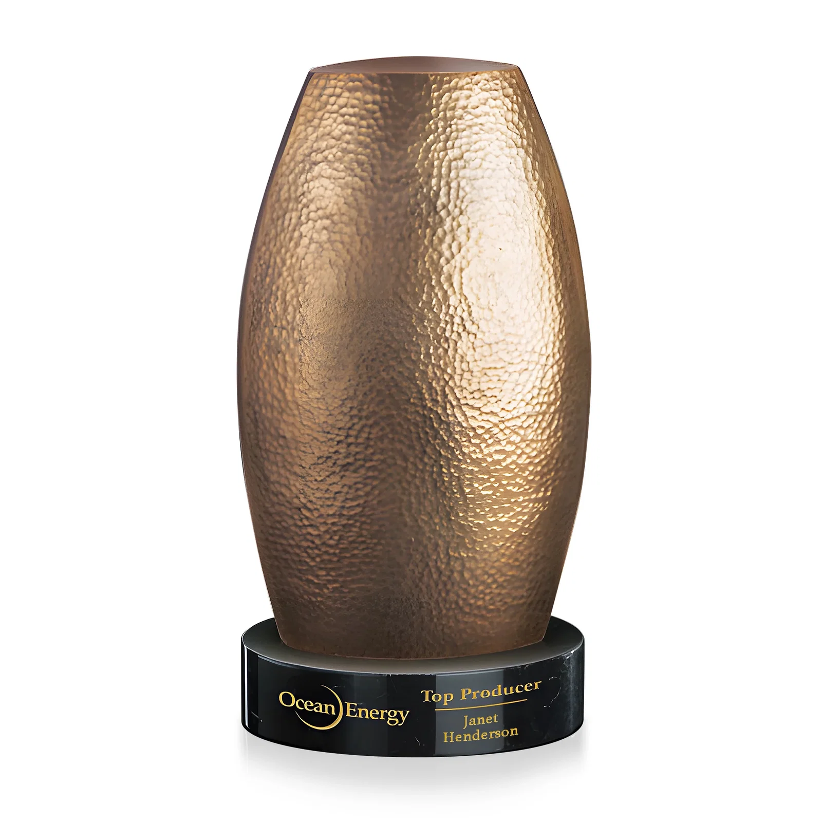 Custom Aluminum Statuette Award on Marble Base - Brighton for employee recognition