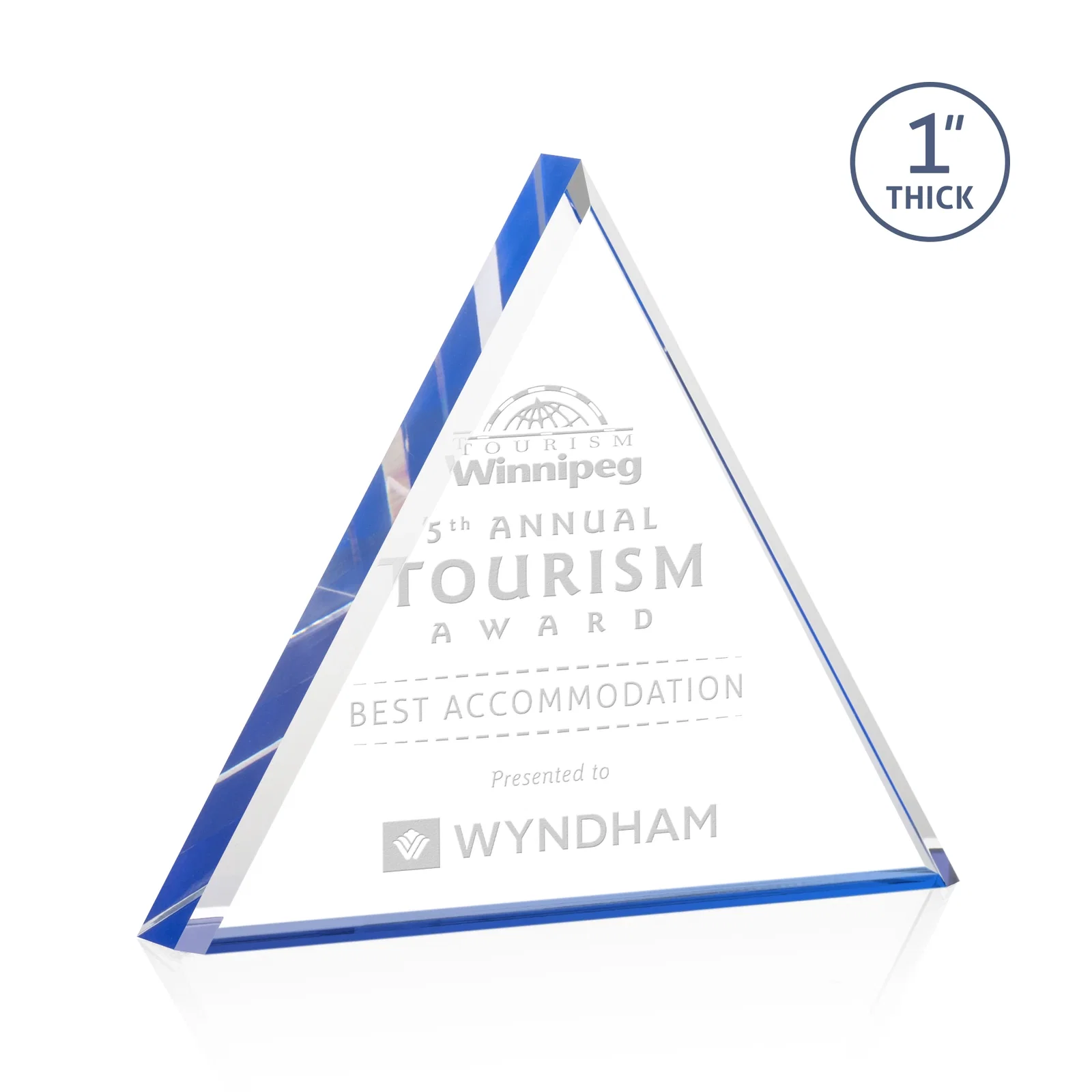 Custom Acrylic Pyramid Award With Full-Edge Bevel for dealer and partner awards