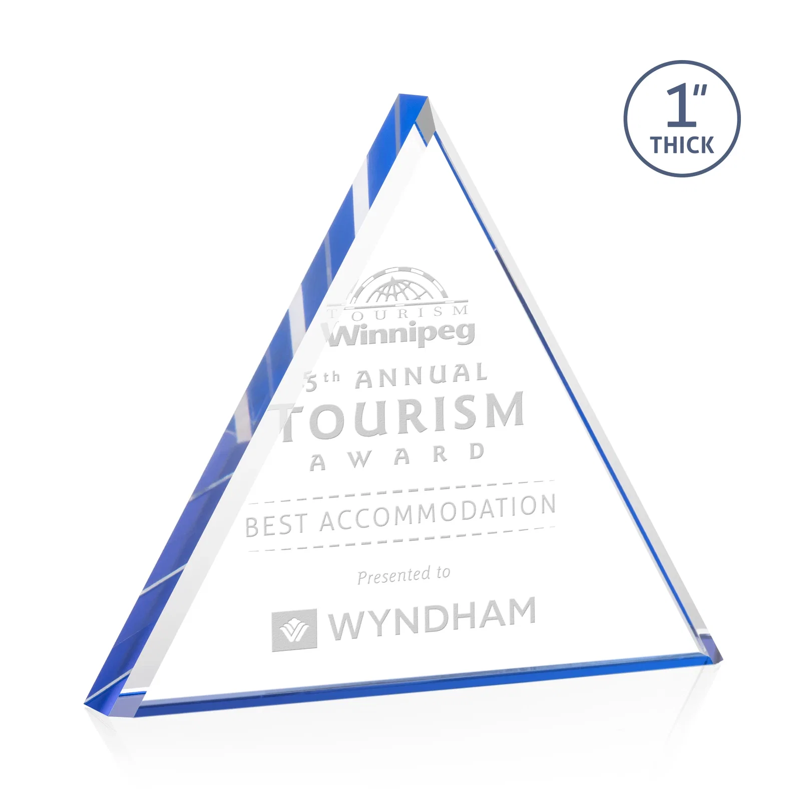 Custom Acrylic Pyramid Award With Full-Edge Bevel for company anniversary events